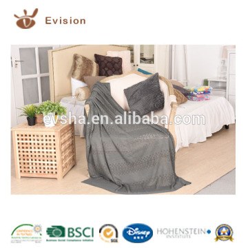2015 NEW Solid Knitted Blanket With Grey Colour