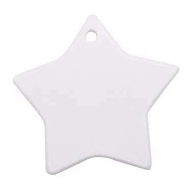 Star Shape Sublimation Ceramic Ornaments for Christmas