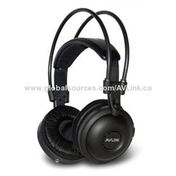 IR 2-channel Wireless Headphones with 30-20,000Hz Frequency Response, 2 x AAA Batteries Power Supply