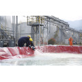 temporary water barrier for firefighting safety fireman