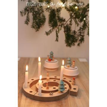 Candlesticks with Other Christmas Decorations Christmas Advent Candle Holder Ring Decorative for Xmas Supplier