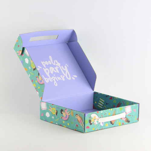 Corrugated Cloth Shoe Box Cardboard Gift Box Handle