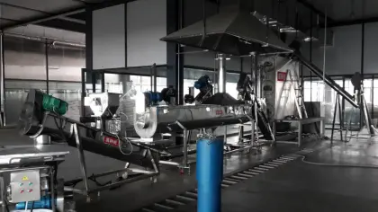 The stainless steel  Steaming line of flour