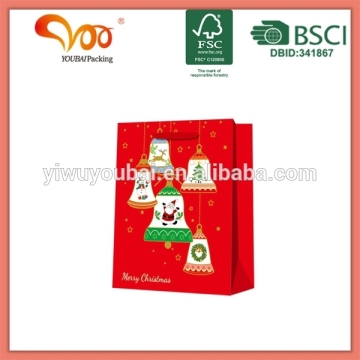 2016 Factory Direct Wholesale Good Quality Handcraft gift paper bags christmas promotional gift bags