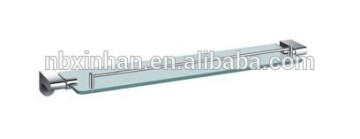 Wall mounted brass holder bathroom shelf,glass mounting hardware