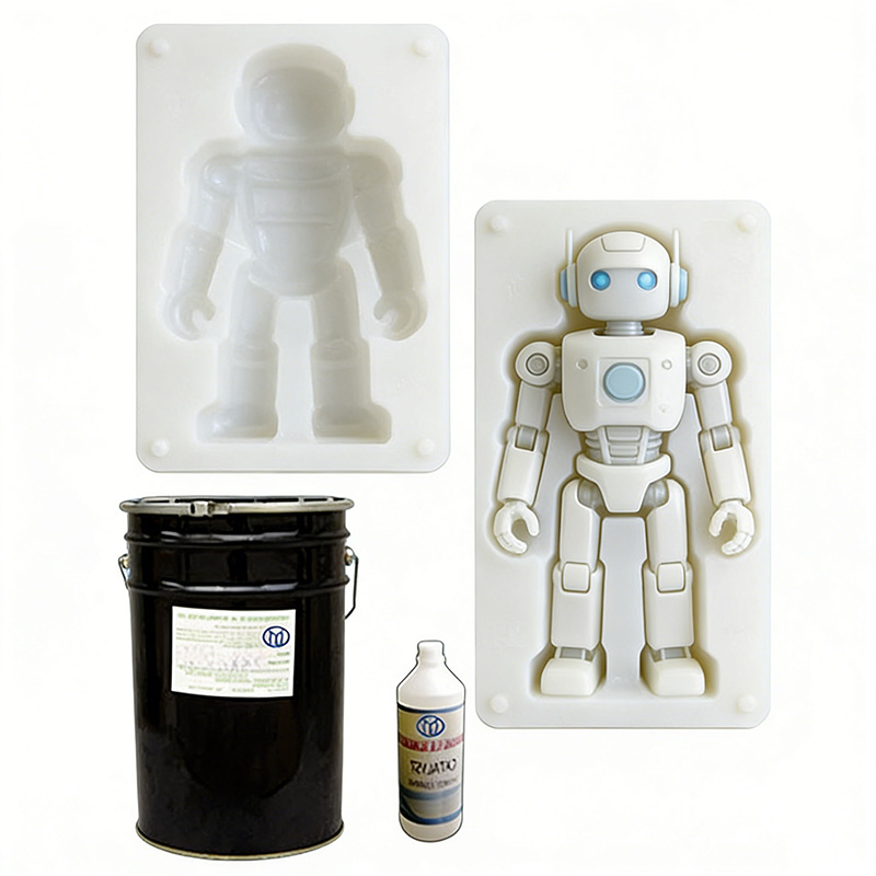 Condensation curing silicone mold rubber