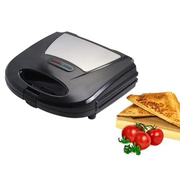Automatic 2-Slice Sandwich Maker with Non-Stick Plates: Grill, Triangle, Waffle, Donut, and Nut Plate Options - Features Automatic Temperature Control