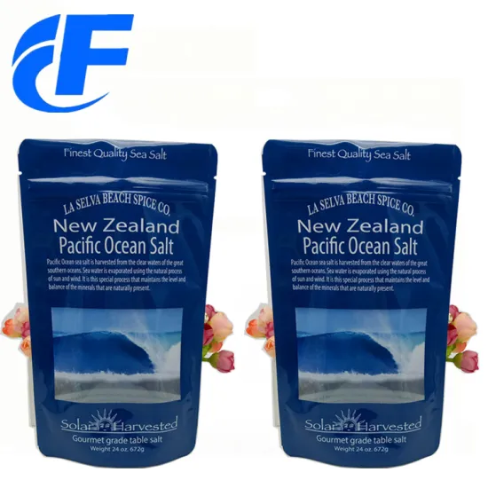 Custom resealable plastic salt packaging bags with ziplock