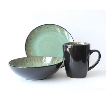 Stoneware Ceramic reactive glaze stoneware dinner set