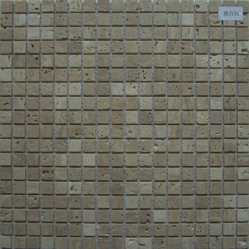 Light Travertine Classical Stone Mosaic Wall Tile Hall Decoration Material