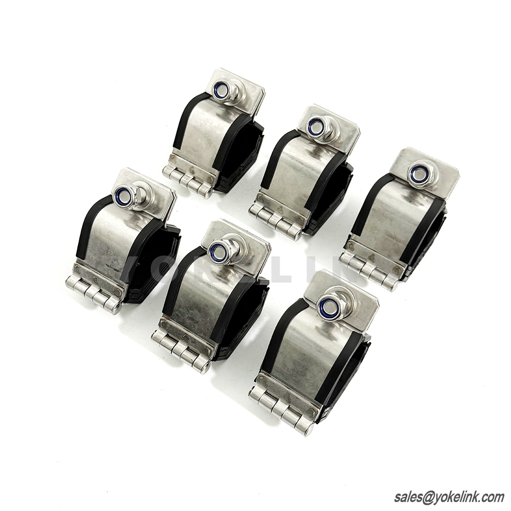 40-44mm elektrická jednokabelová příchytka s LSF podložkou 130kA Špičkový/50kA RMS