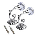 One Pair Large Metal Crystal Ball Curtain Hooks Tassel Wall Tie Back Storage Hanger Holder Home Cutain Accessory 60 x 79mm