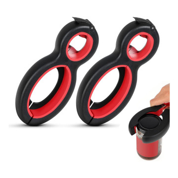 Multi-Functional Gourd-Shaped Stainless Steel Bottle and Jar Lid Opener for Elderly