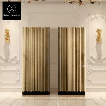 Modern Gold Plated Stainless Steel Wine Bar Display Cabinet