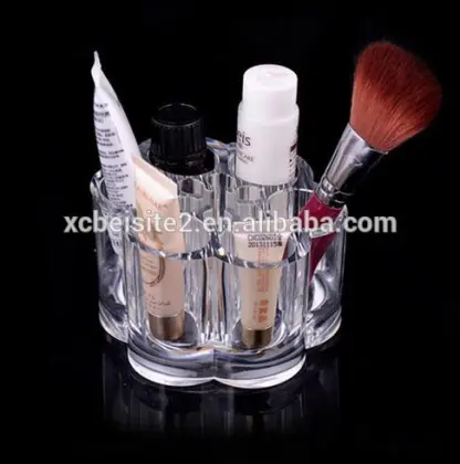 cy270 Plum Flower Clear Acrylic Makeup Organizer Insert Makeup Box Lipstick Brush Storage Box Cases