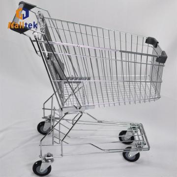 Günstiger grauer asiatischer Metall -Lebensmittel -Trolley