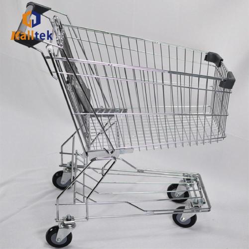 China Cheap grey Asian metal Grocery Trolley Manufactory