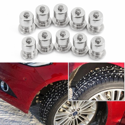 10PCS Tyre Winter Wheel Lugs Screws Snow Spikes Tire Studs Screw Car Styling Spikes Winter Tire Snow Chains Spike Motorcycle