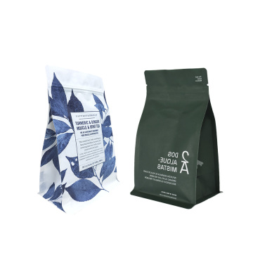 Roast Date Printed Matte Finish Kraft Coffee Bags With Fda-Approved Materials