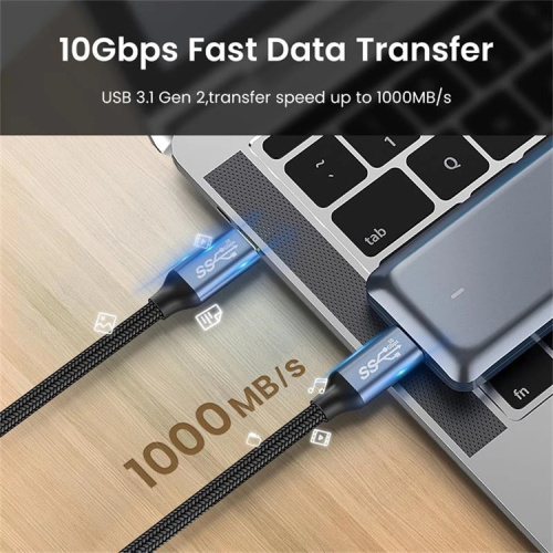 100W 10Gbps 3.1 Gen2 Data Cable transmission