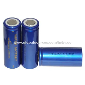 LiFePO4 Lithium Batteries with 3.3V Rated Voltage and 3,000mAh Nominal Capacity
