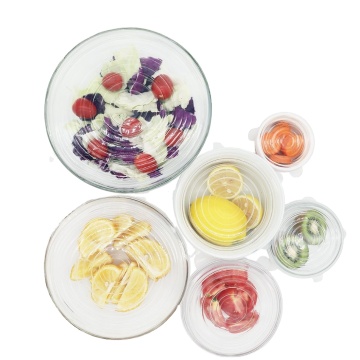 6-Piece Food Grade Silicone Stretch Lids Set: Reusable & Airtight Food Cover Solutions