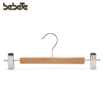 Wooden Hanger for Pants with Clips
