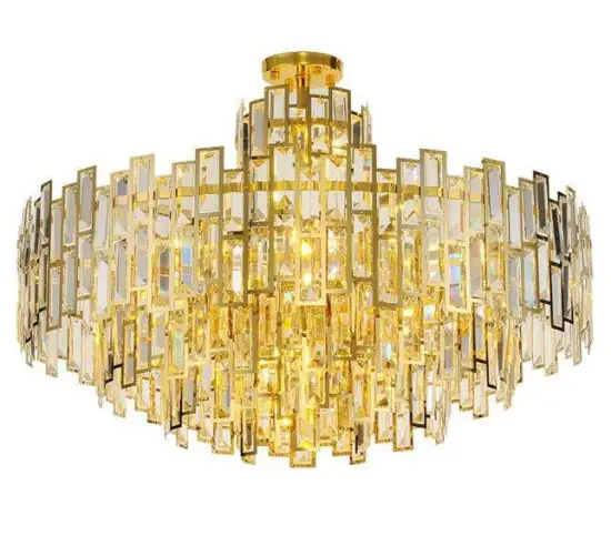 Zhongshan Factory Gold Stainless Steel Residential Chandelier Pendant Light
