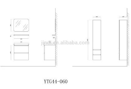 Classical wall hang bathroom cabinet with white painting