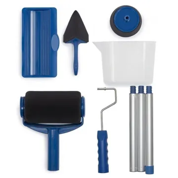 free ship seamless new Paint Runner Pro Roller Brush Handle Tool Flocked Edger Room Wall Painting Roller Paint Brush Set