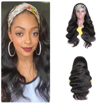 Headband Wig Kinky Curly 3C Headband Wig Ombre Synthetic Headband Wig