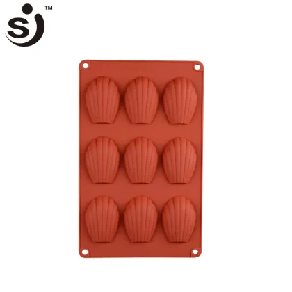 Heat-resistant 9 Cavity Madeleine Cake Mold DIY Silicone Cake Mold