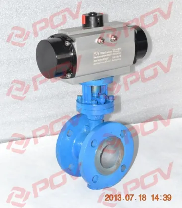 Hard metal eccentric flange wafer pneumatic STL sealing butterfly valve
