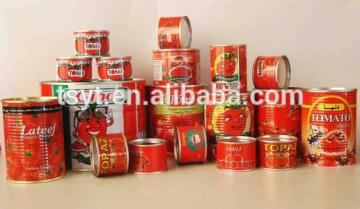 Canned Tin Lid Organic Sachet Tomato Paste 70g 400g 800g 2500g 28-30%