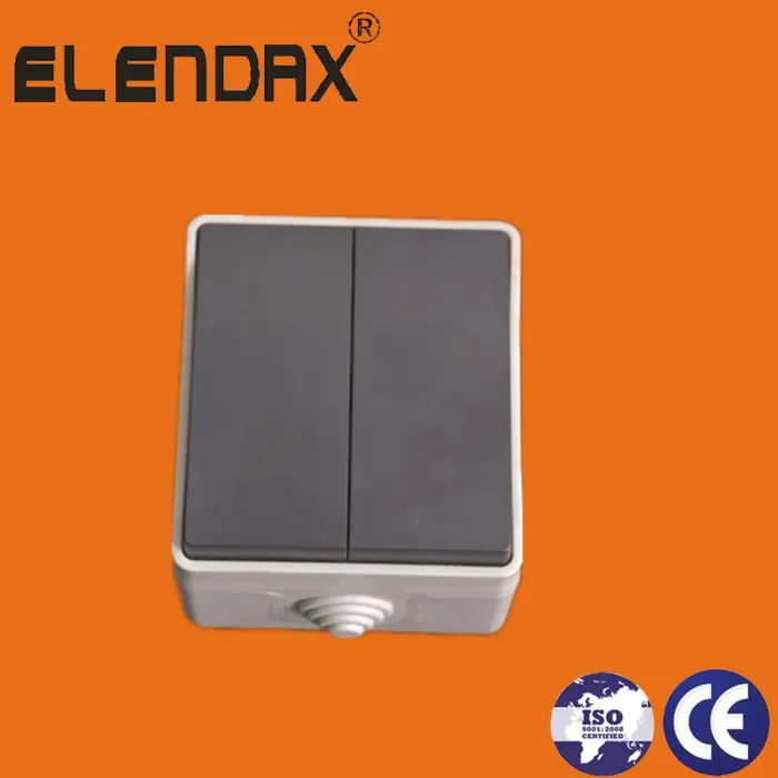 Sakelar Listrik Tahan Air 2 Gang 1 Arah (S3002)