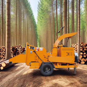 Large Orchard and Forest Wood Chipper with Diesel Engine and Energy Saving Features