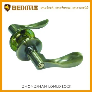 Reversible zinc handle tubular leverset adjustable entrance door lock