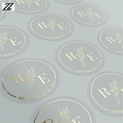 PVC Gold label stickers