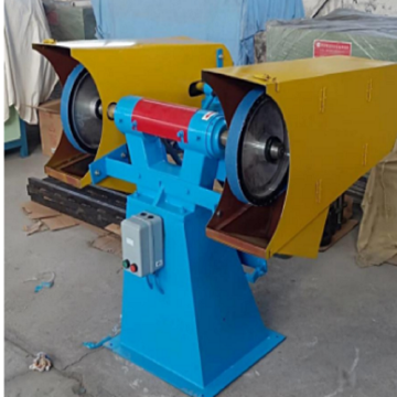 Double station polishing belt machine with dust cover
