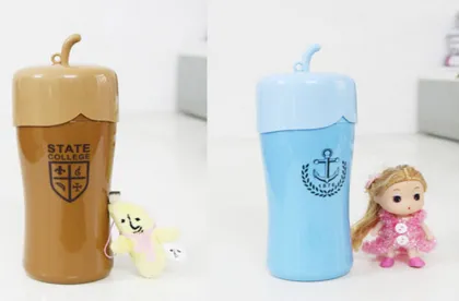 BPA Free Plastic Kids Vacuum Flask Water Bottle with Cup