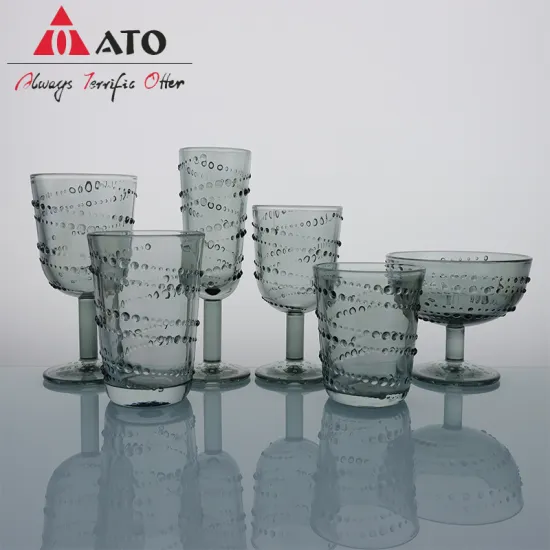 Grey Wine Glasses for Wedding Banquet Water Goblet