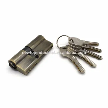 70mm double line pins lock cylinder all zinc alloy material Antique Brass color