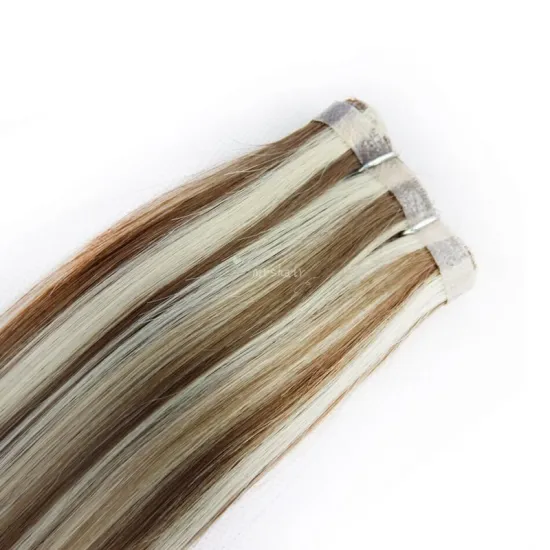 Custom Weave Unprocessed Blonde Straight Long Black Weave Curticle Aligned Double Drawn Hair Tape Wholesale Skin Weft Remy Hair