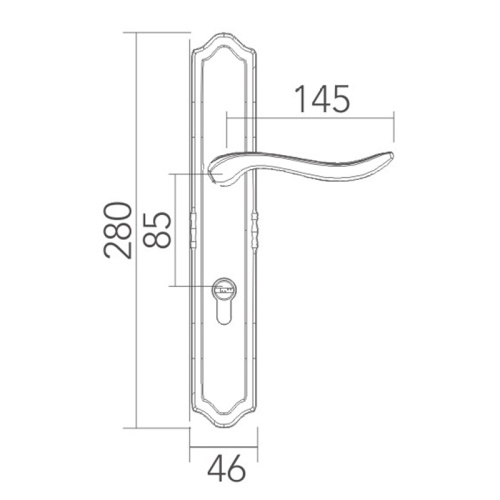 Mechón de puerta clásico silencioso moderno