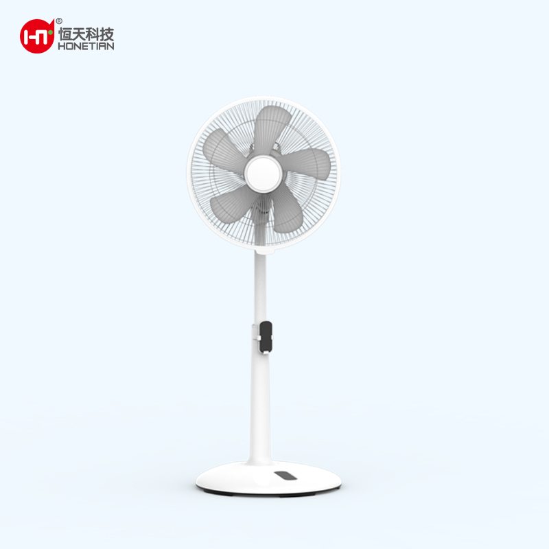 HONETIAN remote control LED display adjustable height 8 speeds 4 modes 9 timer 14 inches DC custom colors plastics pedstal fan