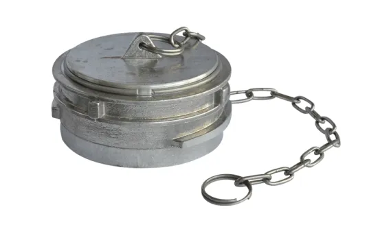 Aluminum Symmetricque Guillemin Coupling Blank Cap with Lock Ring and C/W Chain