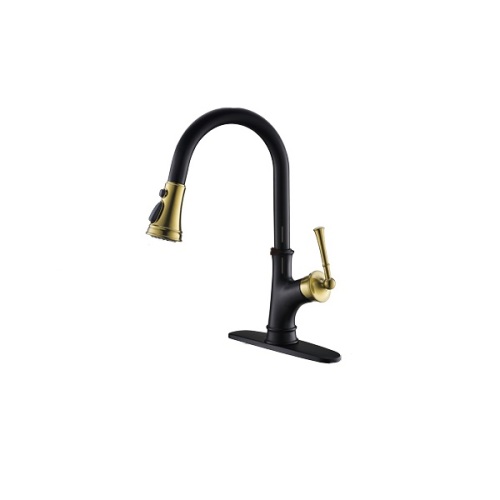 Matte Black Kitchen Faucet with Pull Down Sprayer