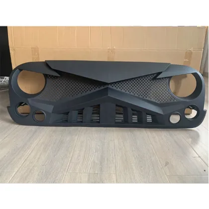 Matte Black Hawke Front Grille for 2007-2017 Jeep Wrangler JK/JKU Rubicon Sahara Sport