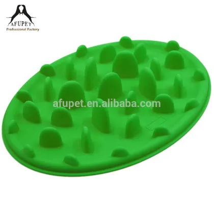 multi colored slow feed pet feeder