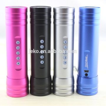 poortable flashing light MP3 player light speaker for Bicycle enthusiasts